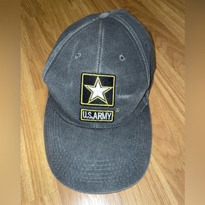 Y2K US Army United States Gray Adjustable Hat Cap Headwear 2000s OS